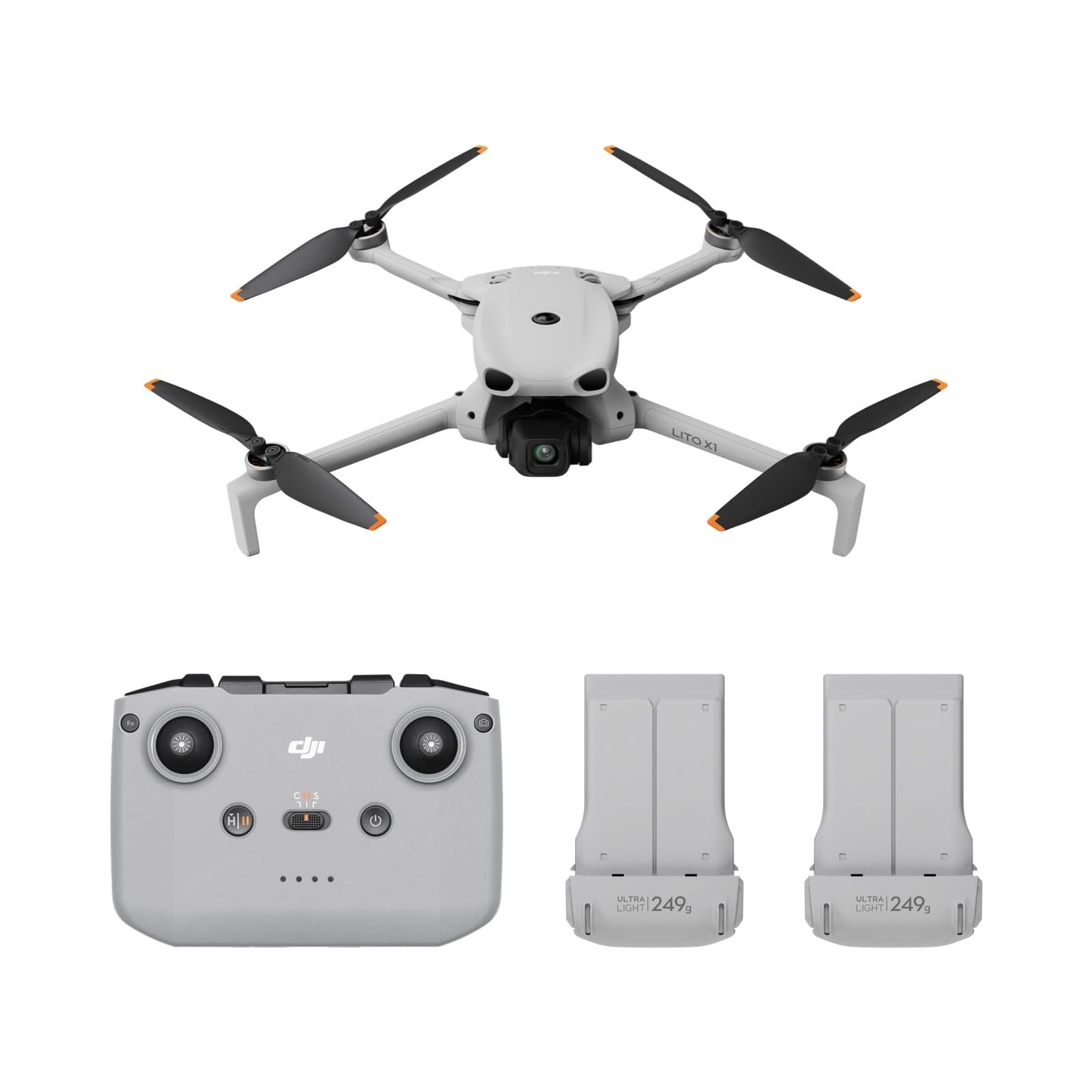 Lito X1 Combo Kameradrohne mit Hinderniserkennung, DJI Lito X1 Combo mit zwei Akkus (DJI RC-N3)