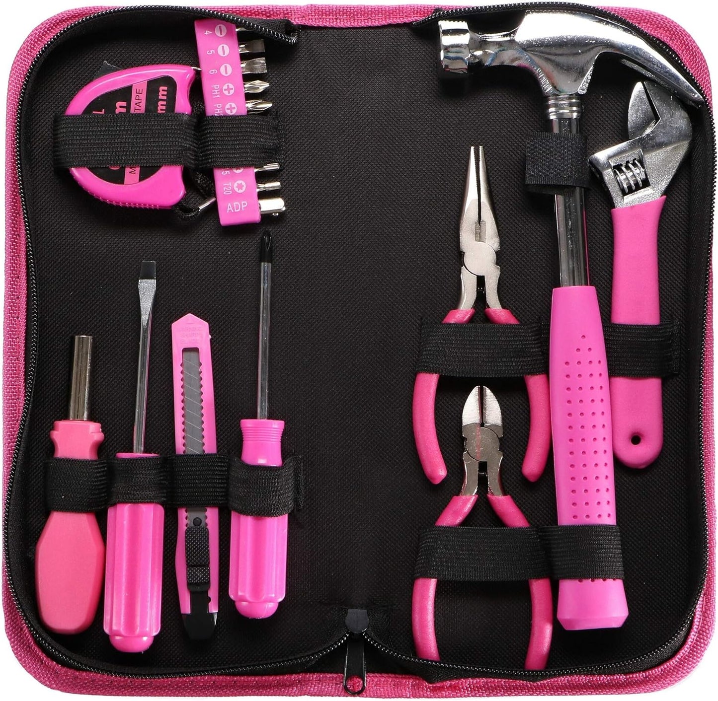 20-teiliges Werkzeugset für Haushalt & Garage, Pink 20