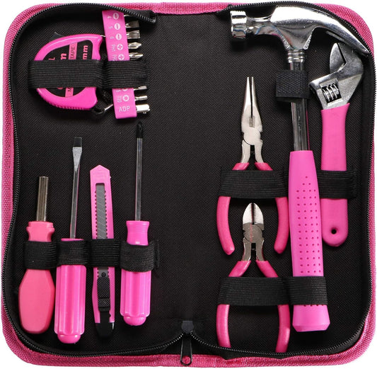 20-teiliges Werkzeugset für Haushalt & Garage, Pink 20
