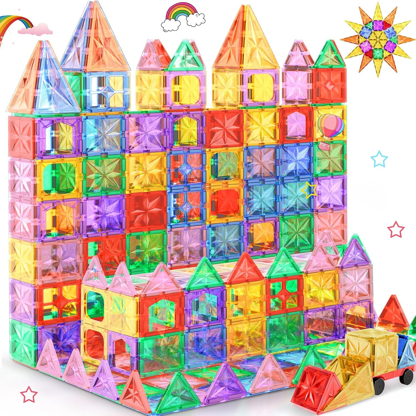 61-teiliges Magnetbausteinset