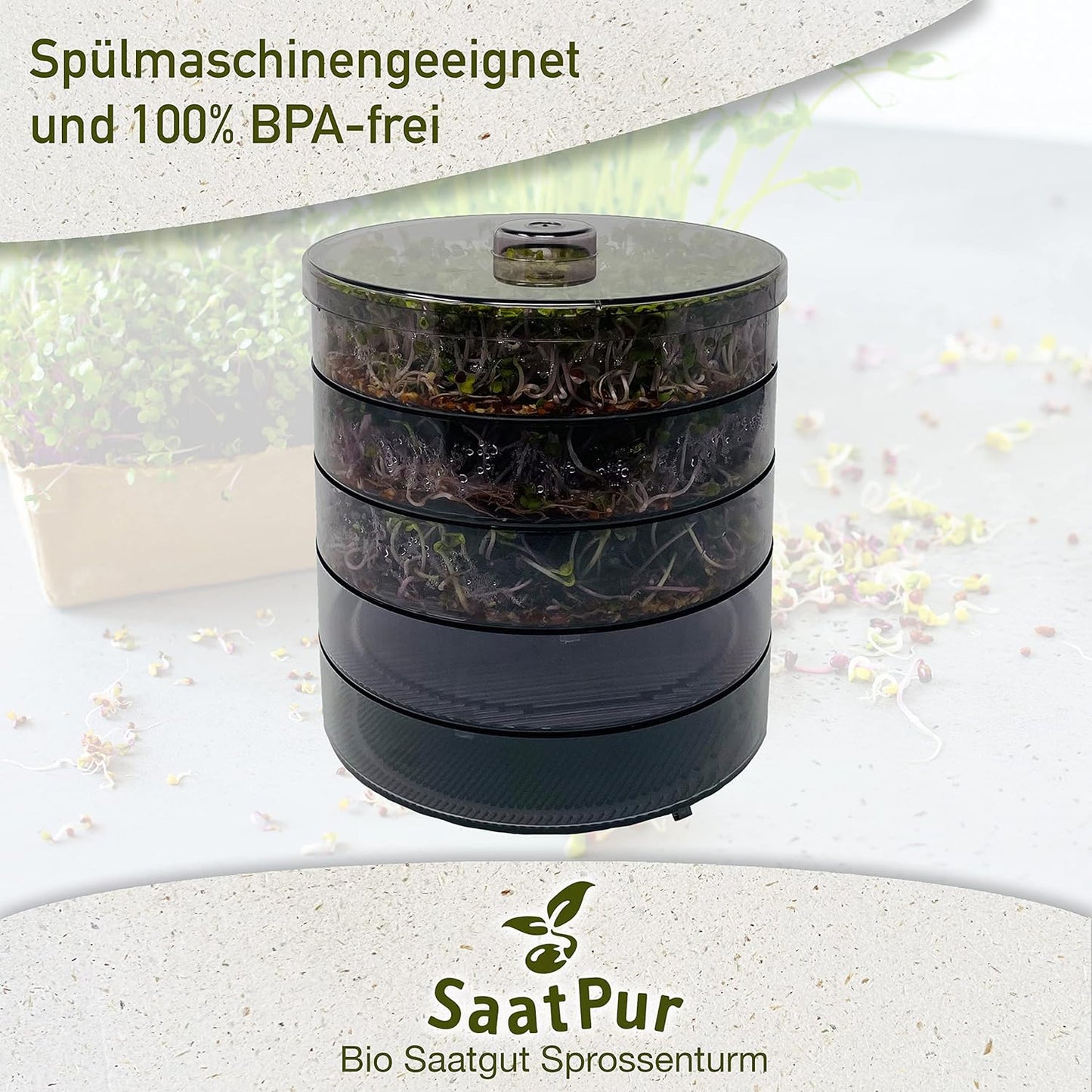 Keimsprossenbox Set 4-Etagen