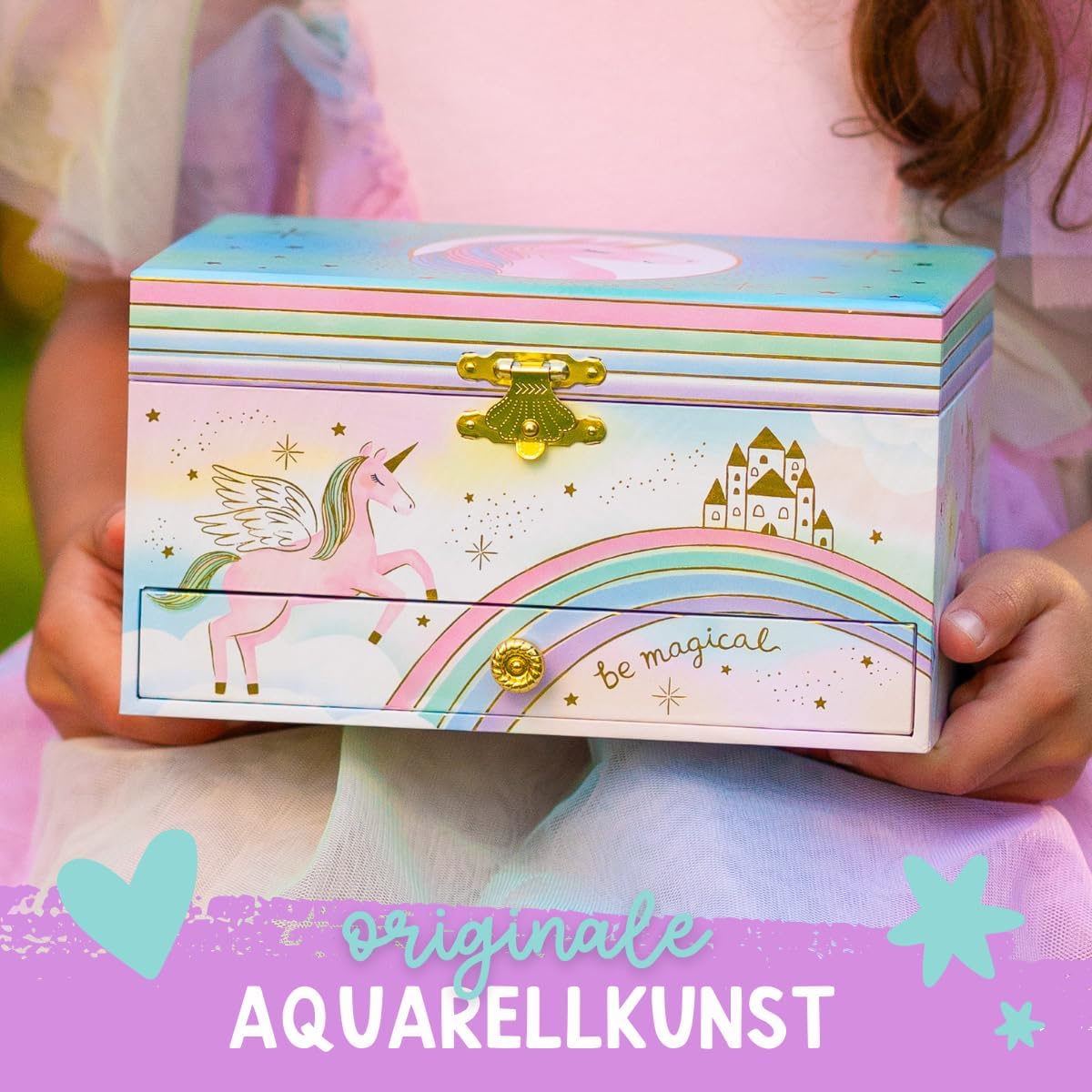 Einhorn-Spieluhr Schmuckkästchen, Zauberhaftes Einhorn