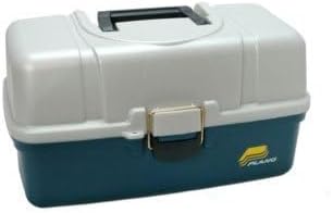 Angelbox mit 3 Ablagen, Blau / Silber
