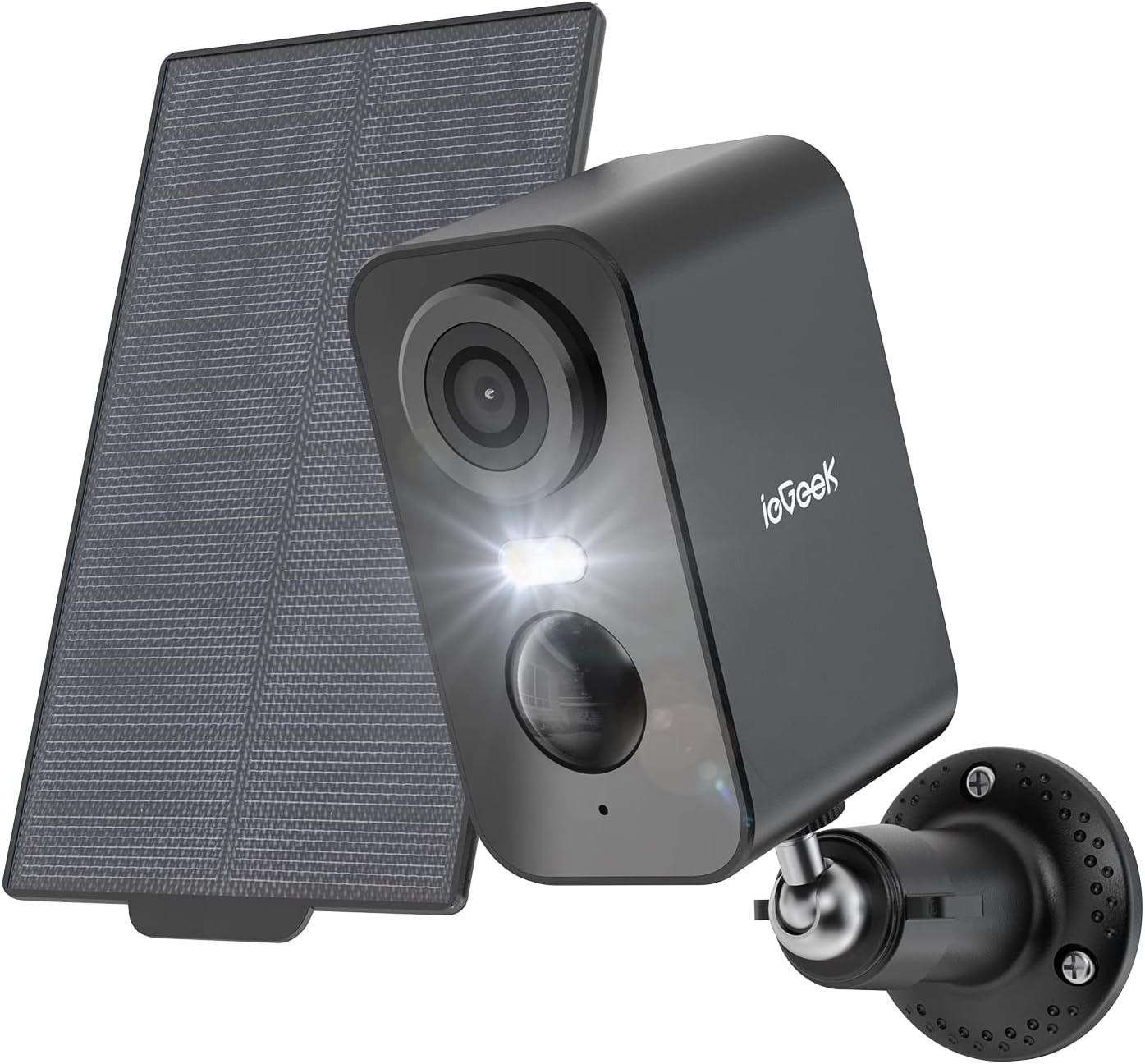 Überwachungskamera mit  PIR-Bewegungserkennung, 2k-solar-schwarz