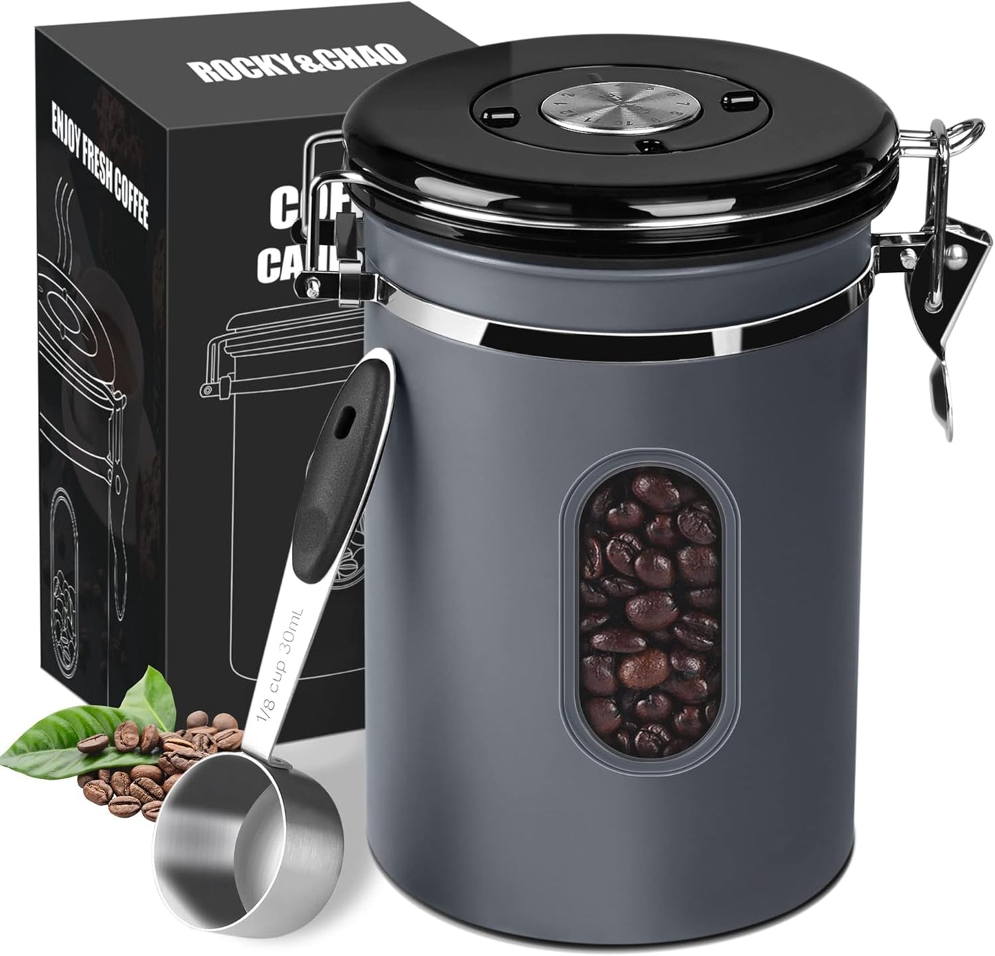 Kaffeedose, 1.8L-Grau