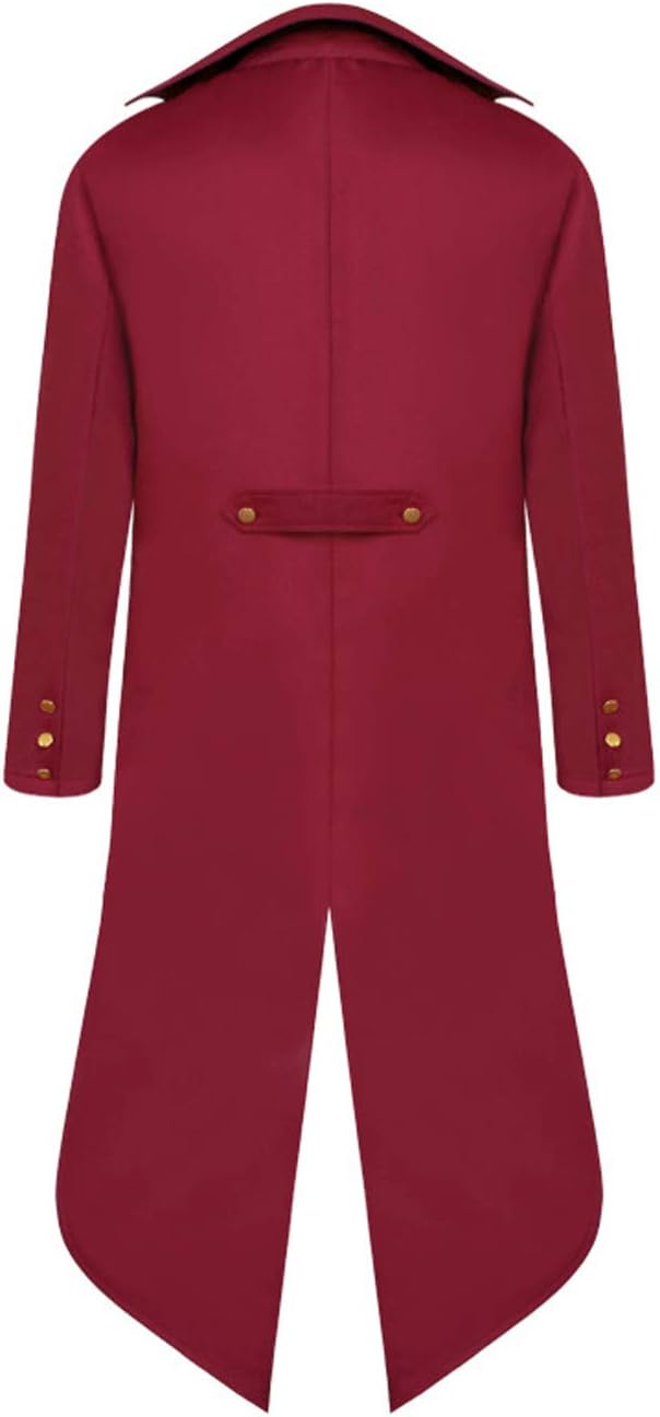Steampunk Gothic Jacke für Herren, Rot S