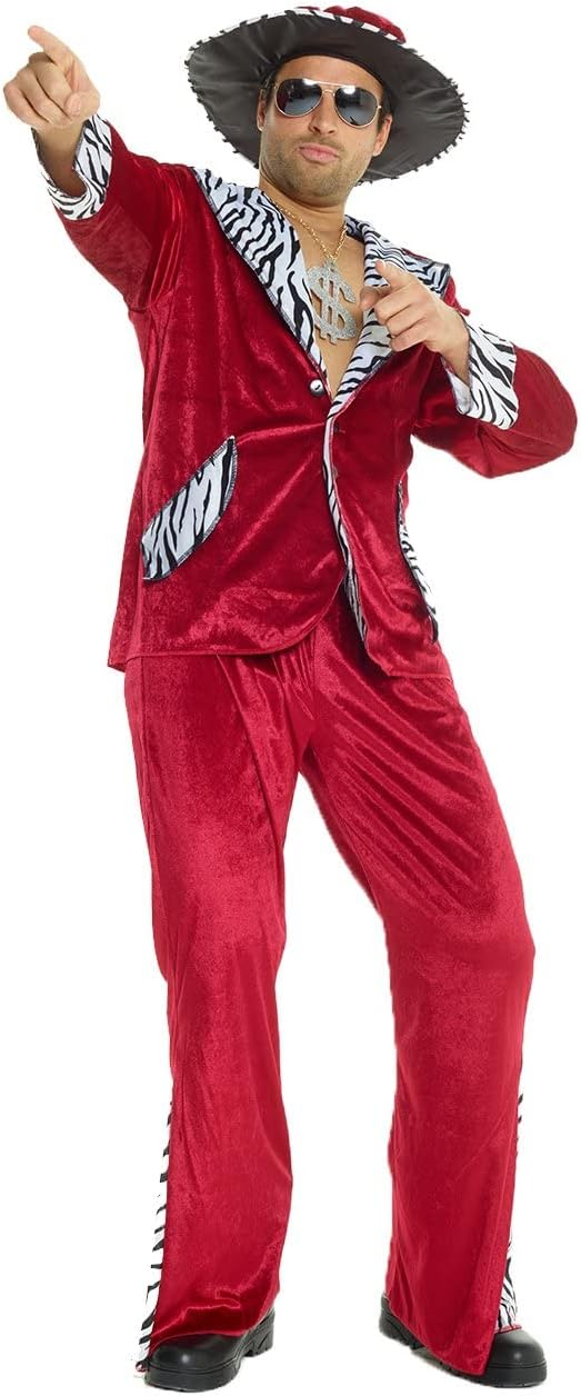 70er Jahre Pimp Kostüm für Herren, XL