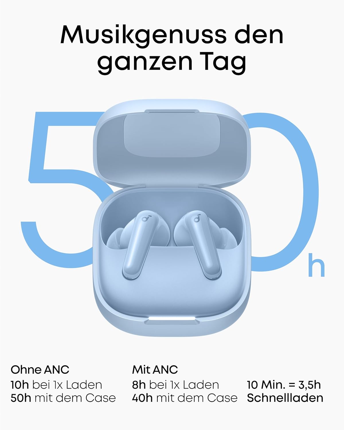 P31i Bluetooth-Kopfhörer mit KI-Übersetzer, Blau