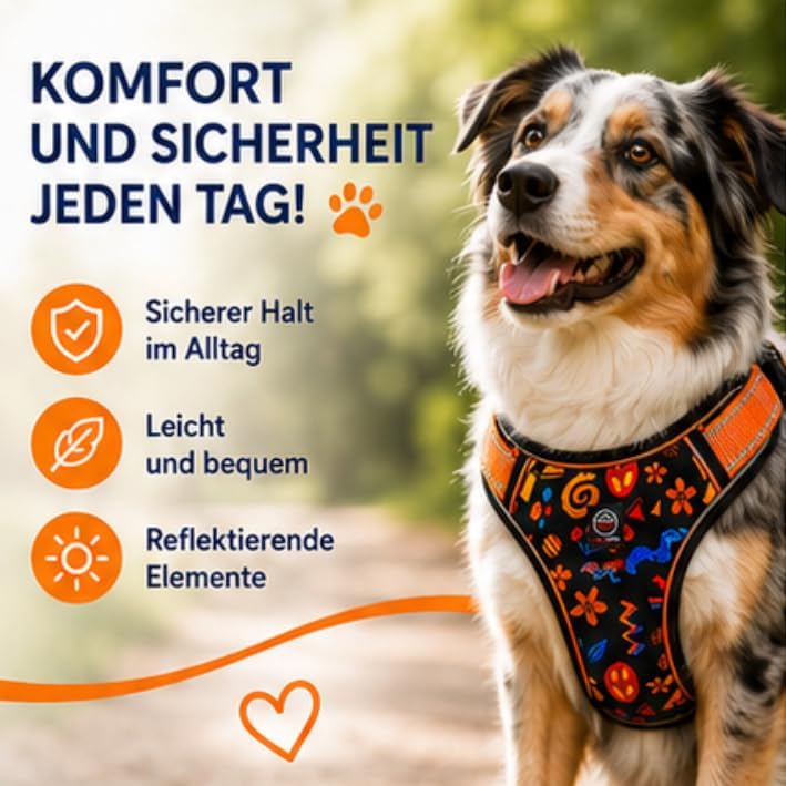Verstellbares Hundegeschirr Jungle Pop, S Jungle