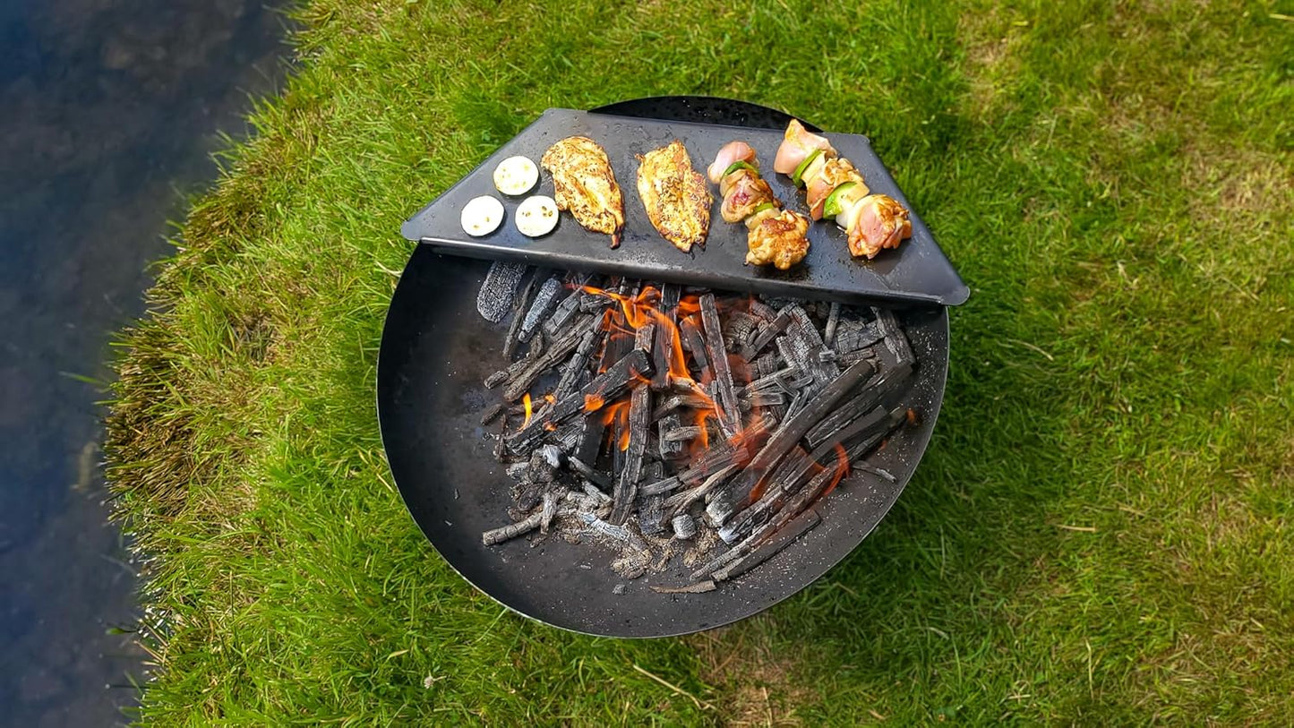 Grillplatte aus Stahl, Stahl 60 Cm