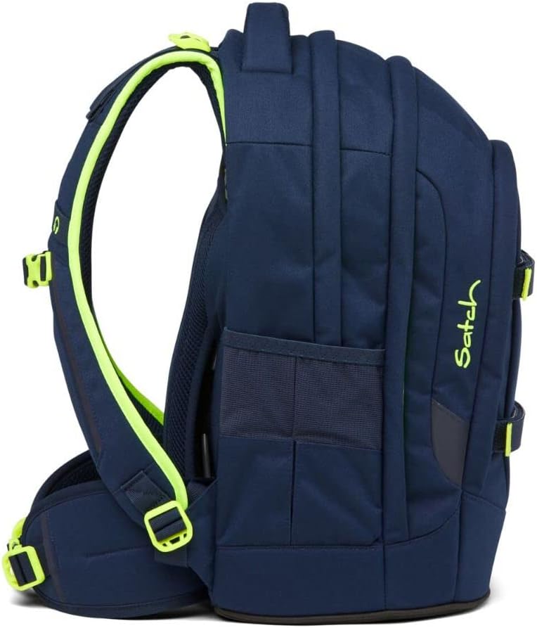 Schulrucksack-Set mit Schlamperbox, Toxic Yellow