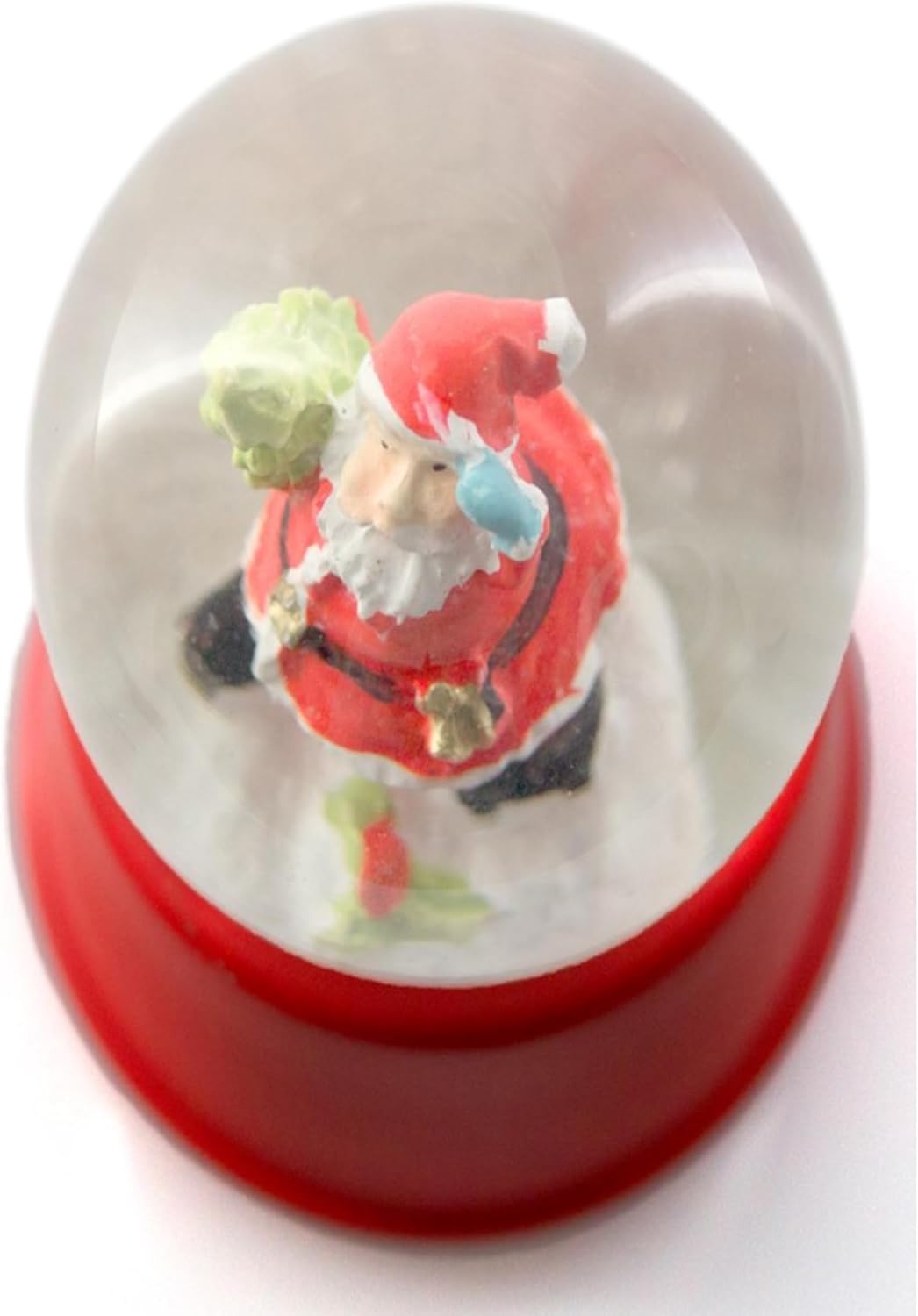 6x Schneekugeln mit Weihnachtsmannfigur