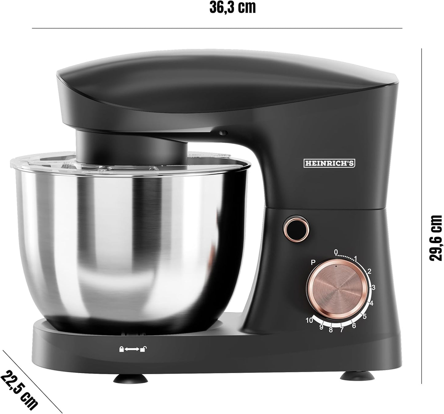 Küchenmaschine mit XL-Rührschüssel, Titan