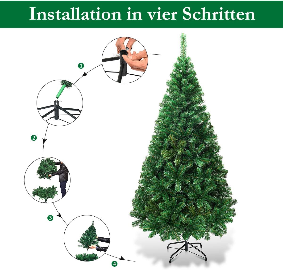 Künstlicher Weihnachtsbaum, Grün 150 cm