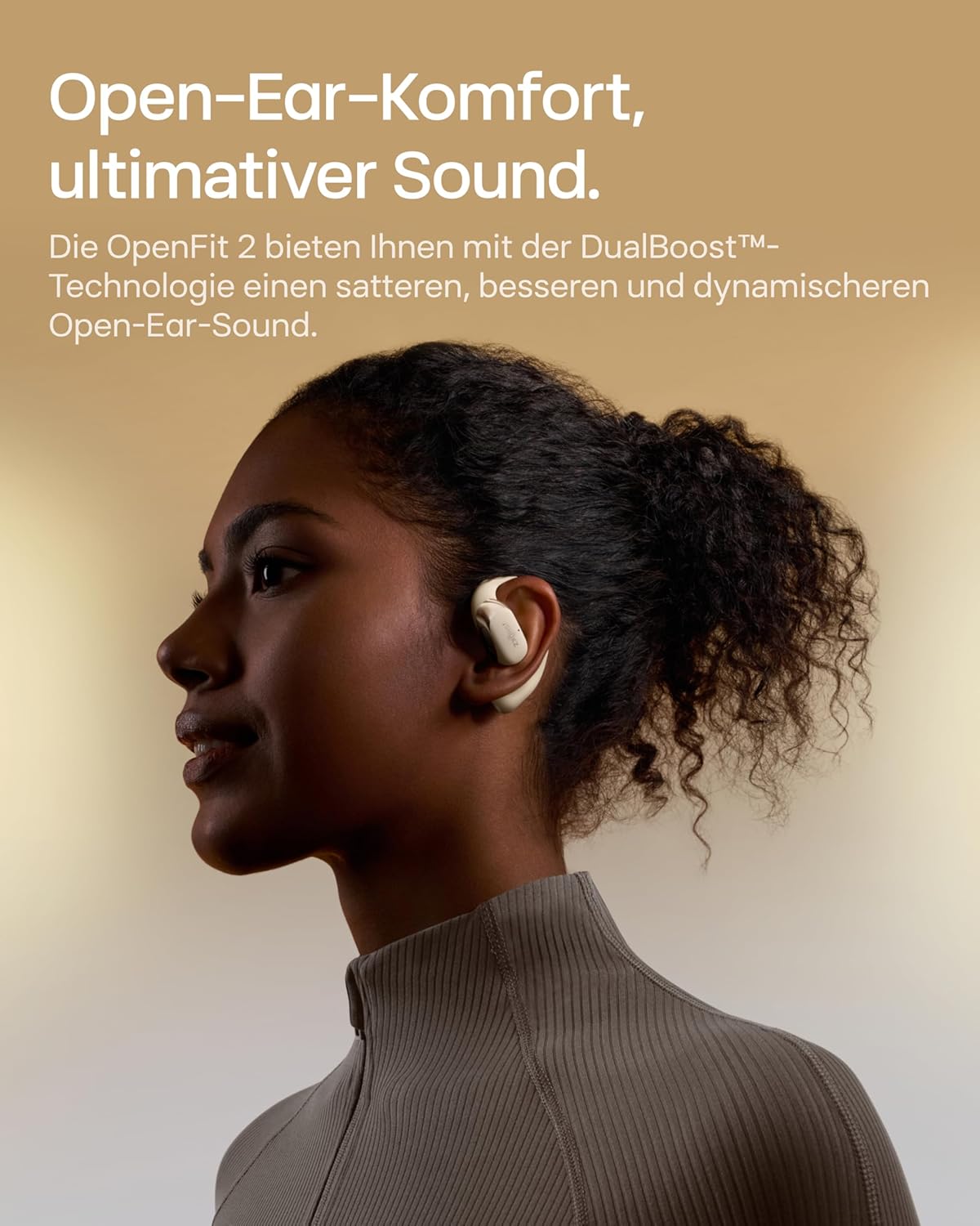 OpenFit 2 Open-Ear-Kopfhörer, Typ-C-Laden Beige