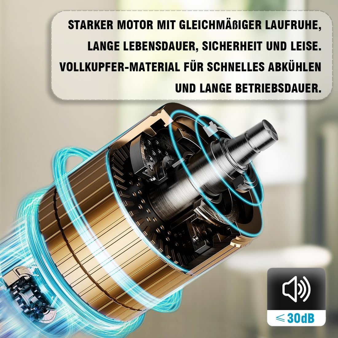 Tragbarer Akku-Tischventilator