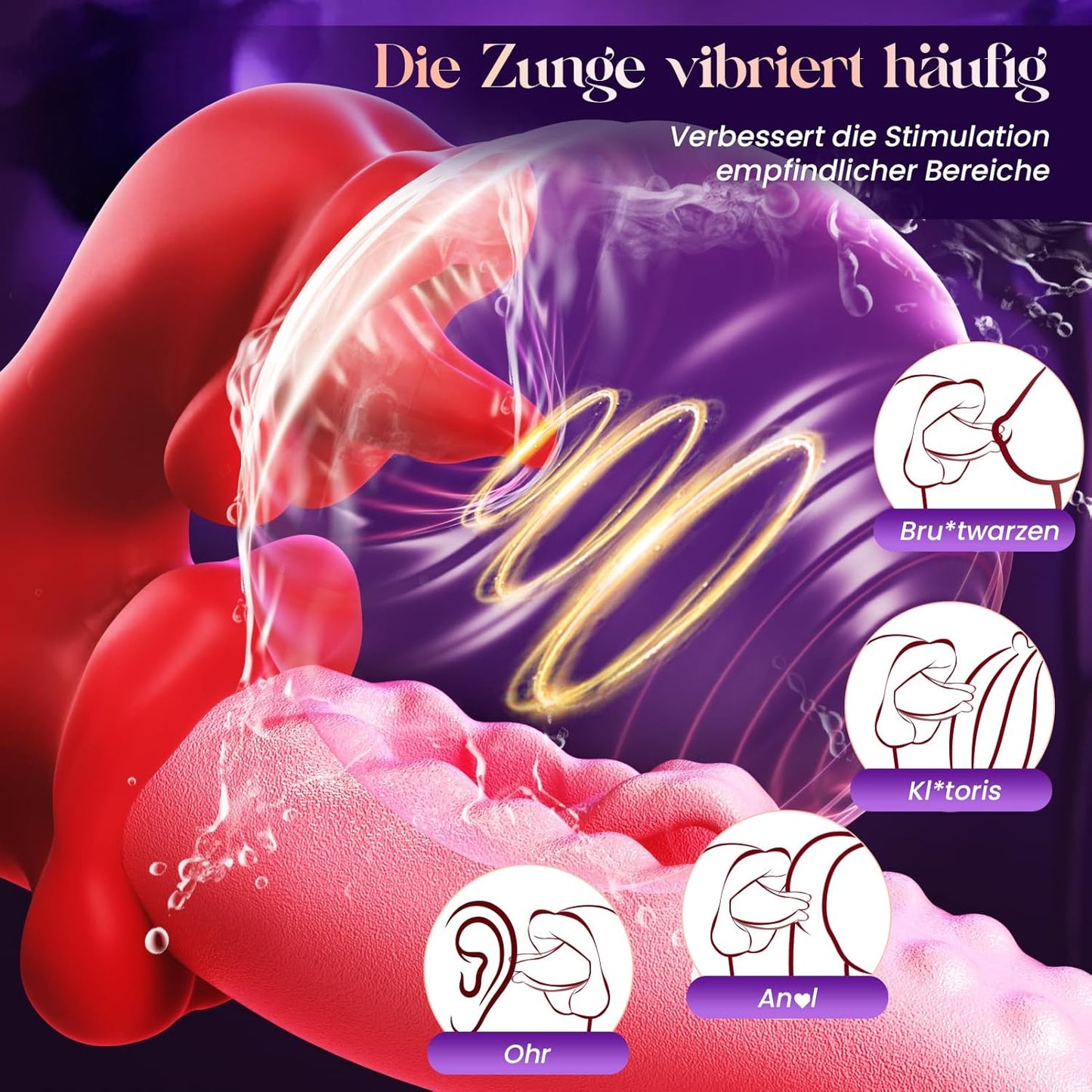 Vibrator mit Klitorisstimulation, 7 Modi