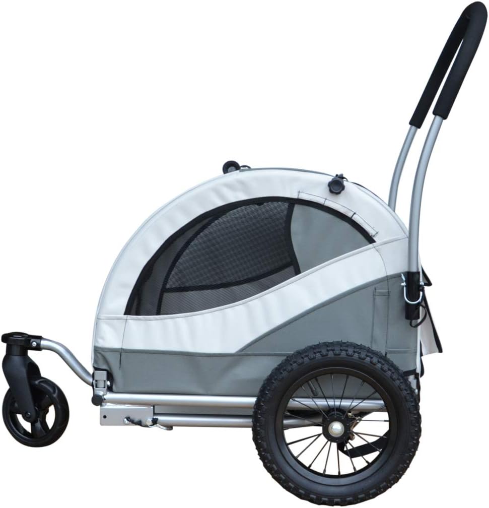 2-in-1 Hundebuggy & Fahrradanhänger Kuma, Grau