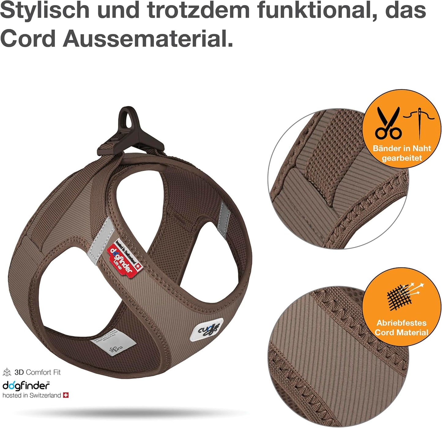 Vest Hundegeschirr Cord Clasp, 3XS Braun