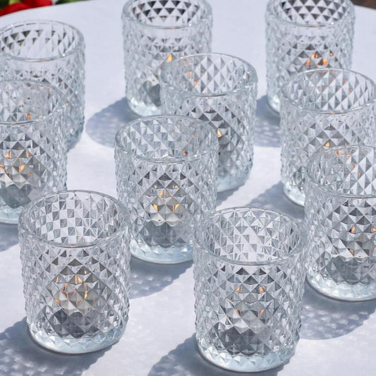 12er-Set Teelichthalter, Transparent 12