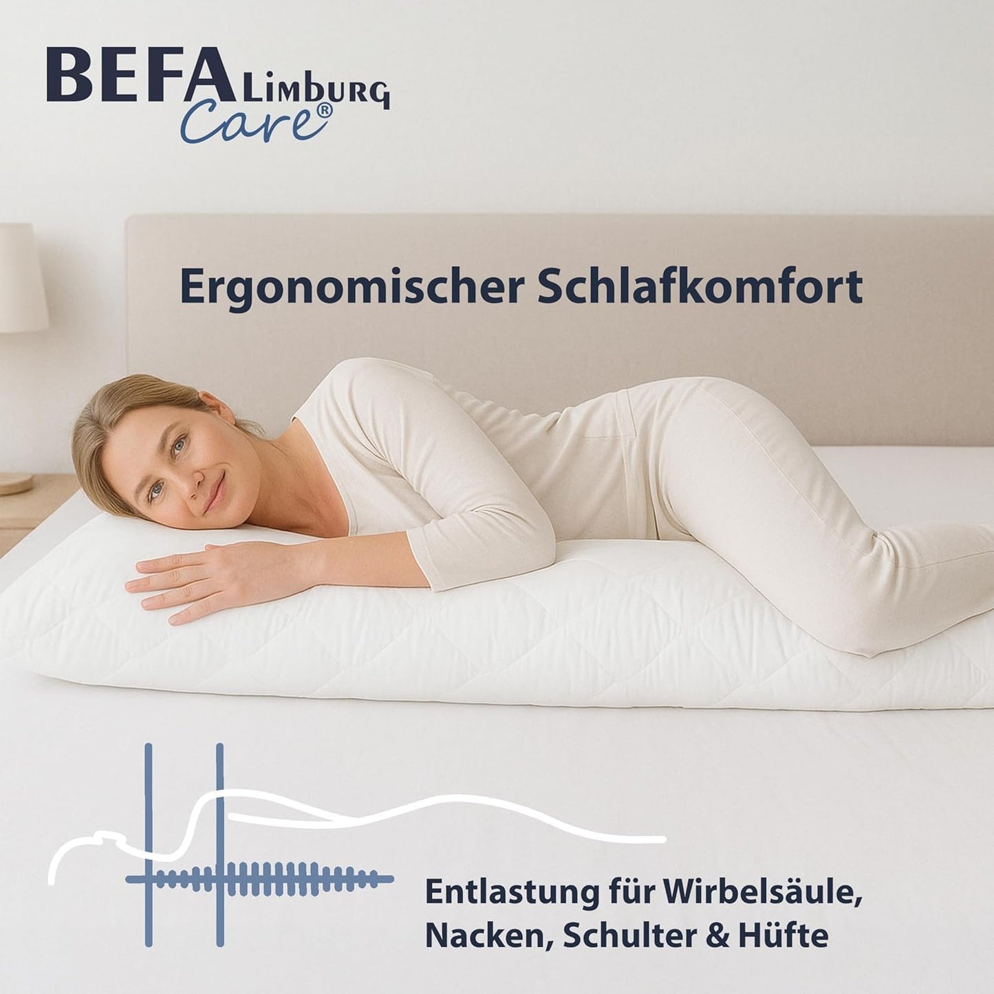 Seitenschläferkissen 40x145 cm EXTRA FEST, Fest 45x145cm