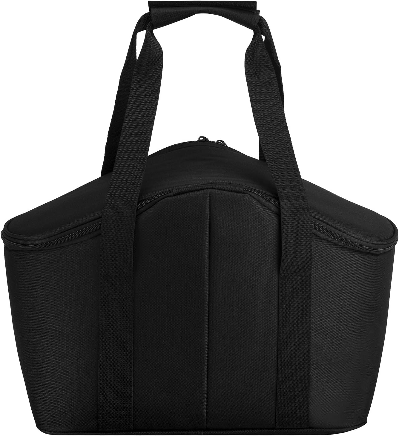 Pflegeleichte Kühltasche mit Zweiwege-Reissverschluss, Schwarz
