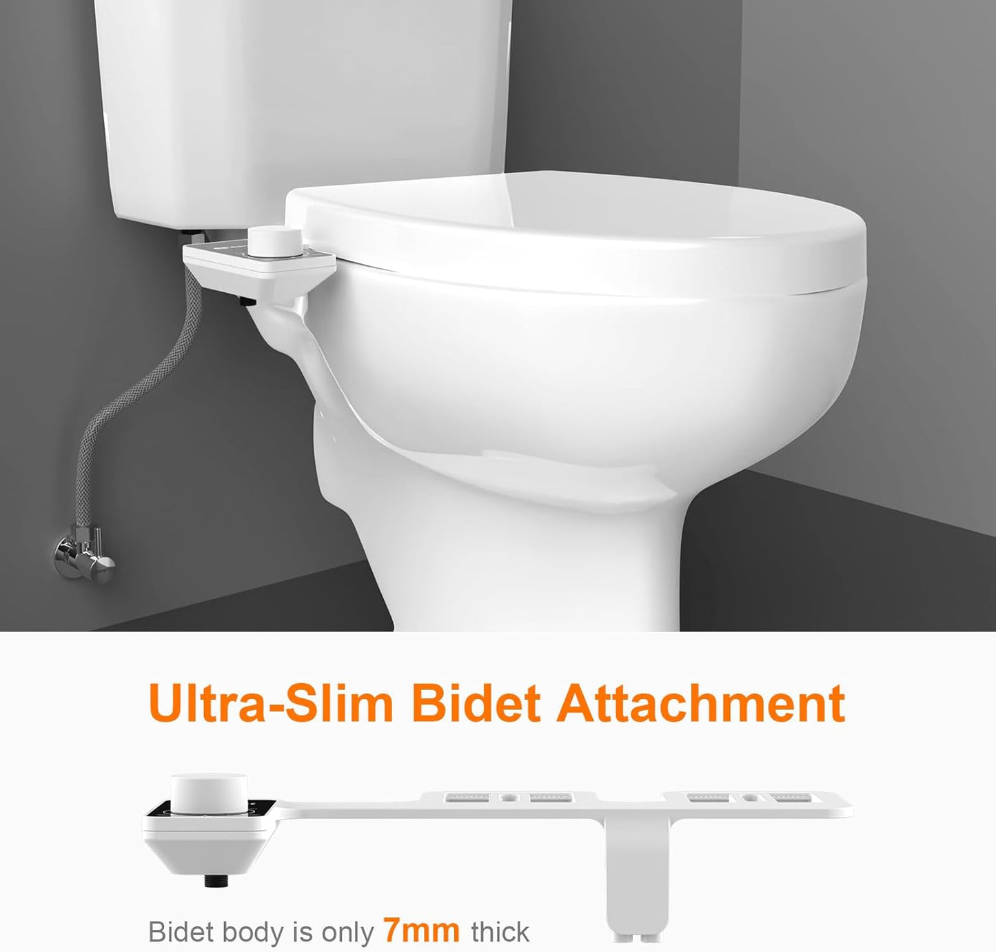 Bidetaufsatz mit einstellbarem Druckschalter