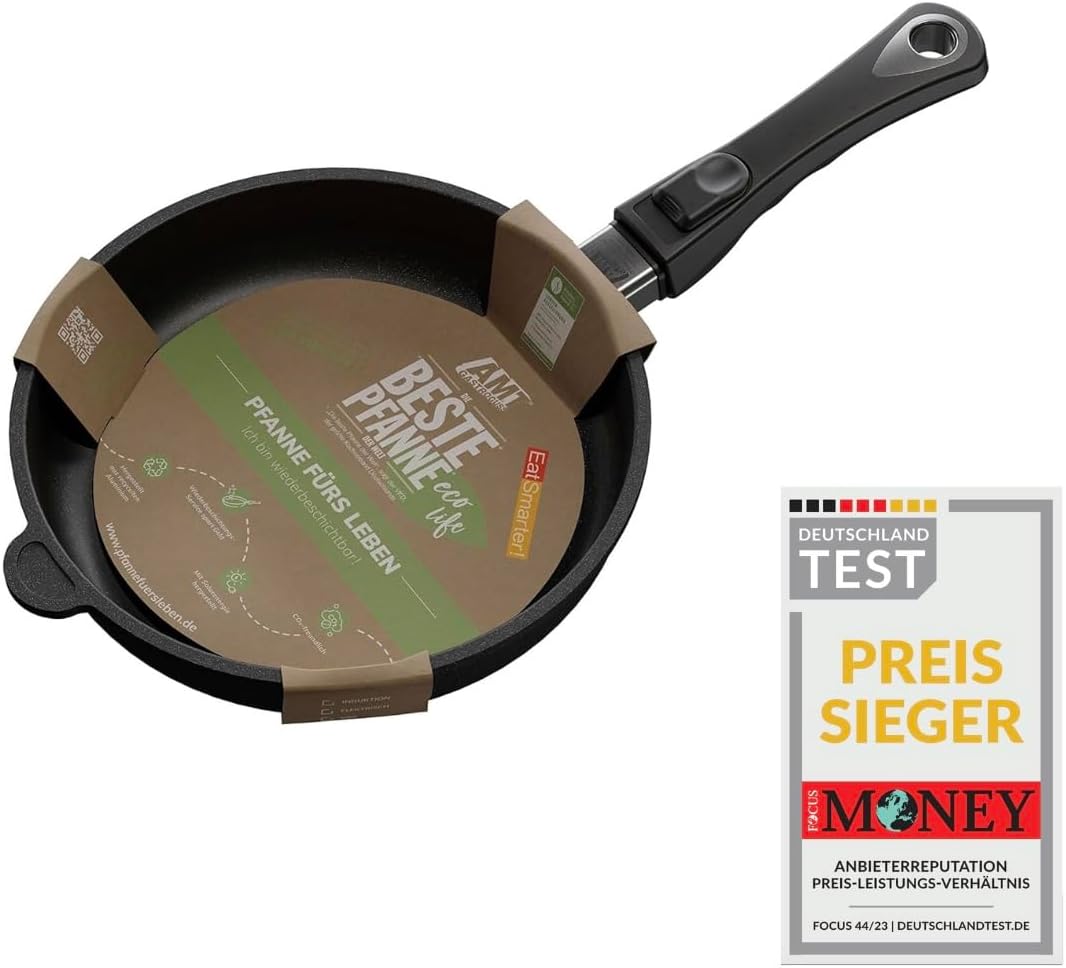 Pfanne mit abnehmbarem Stiel, Ø 24 cm, 5 cm hoch Nicht induktionsgeeignet