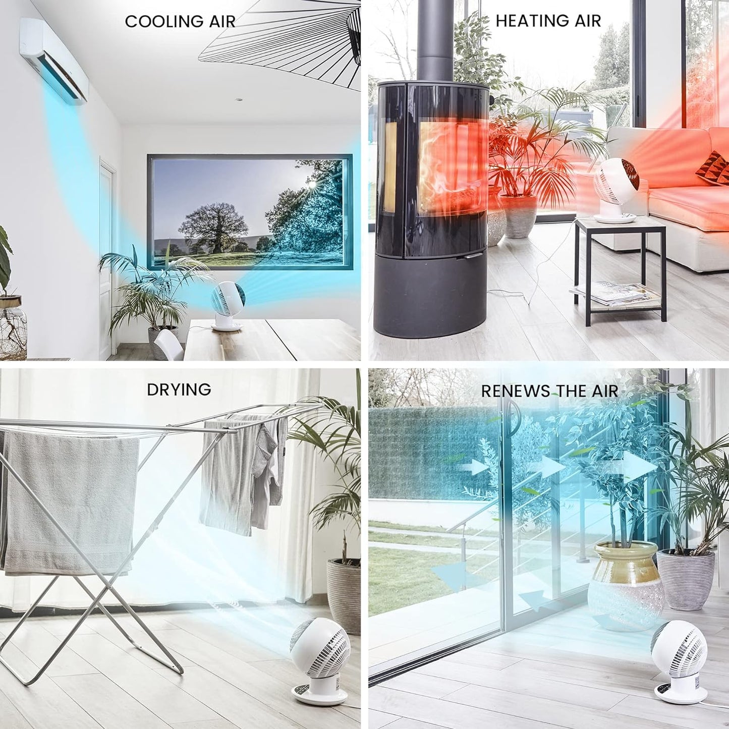 Woozoo PCF-SC15T, Blanco, Mando a distancia/30 m²