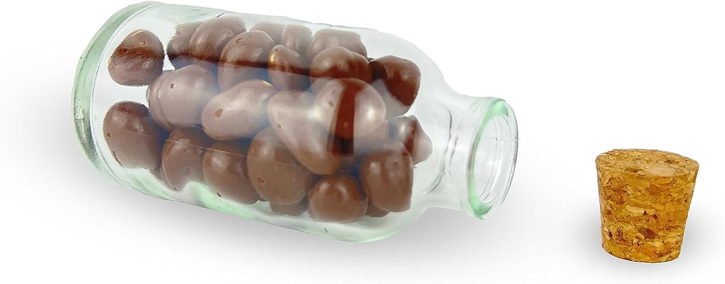 25 x Mini Glasflaschen mit Korken, 100 ml / 25 St