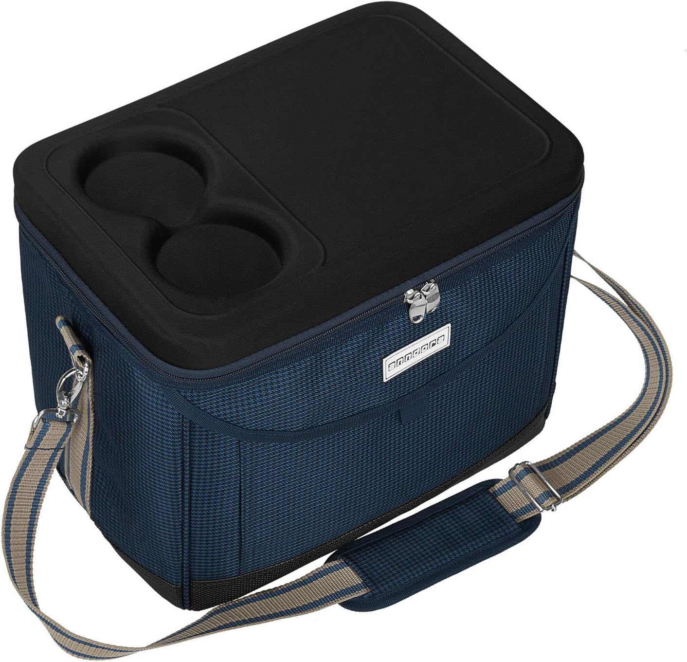 Kühltasche 22 L, Blau Hahnentritt