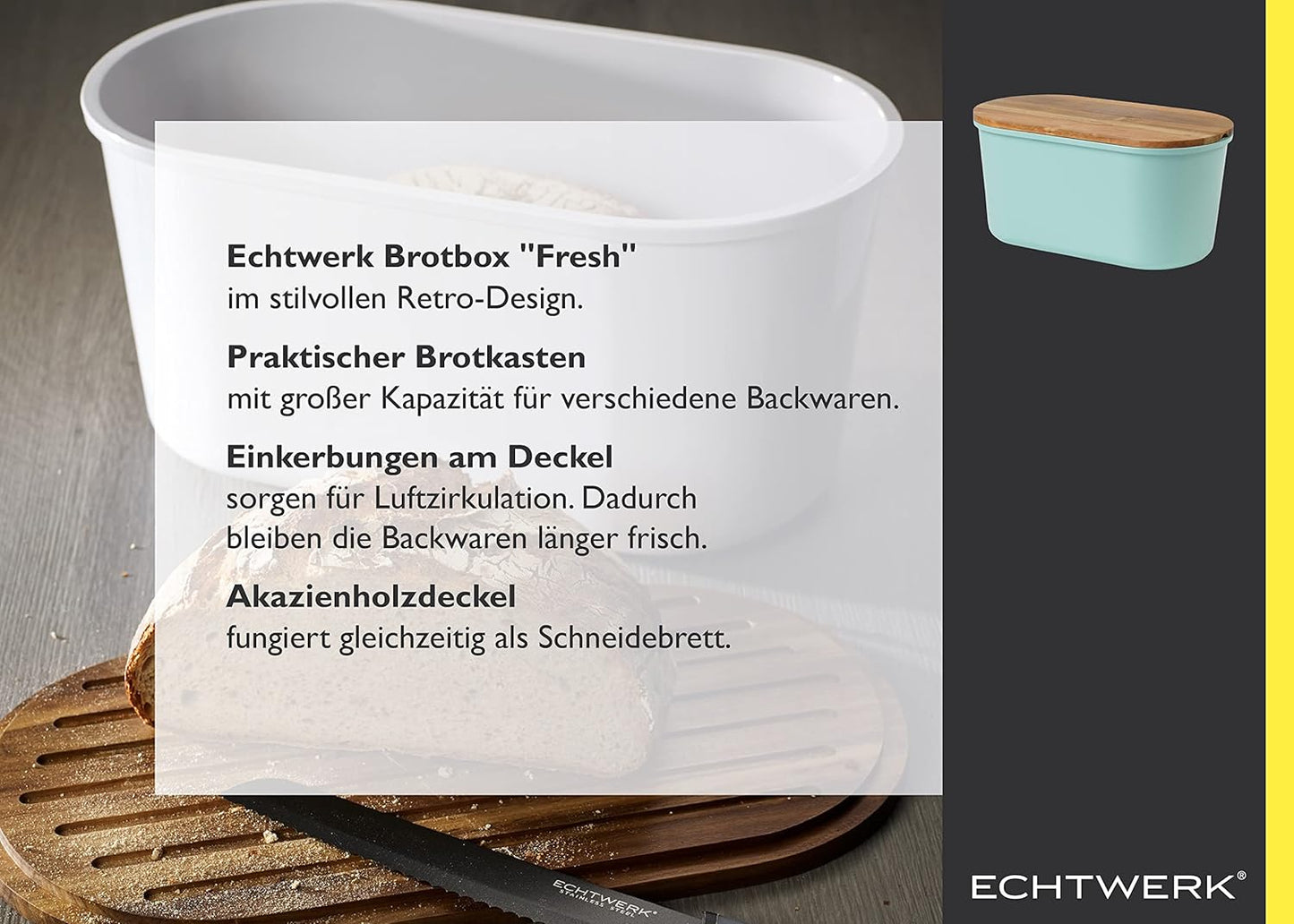 Brotkasten FRESH, Single Türkis