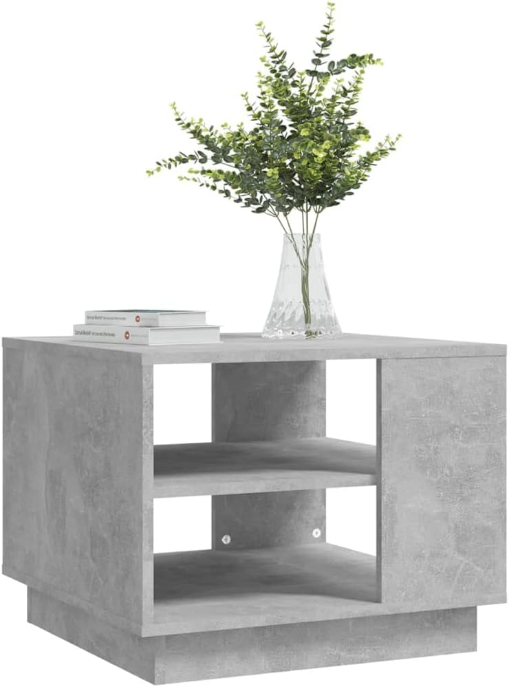 Couchtisch Stefan mit Schubladen, Betongrau 55 x 55 x 43 cm