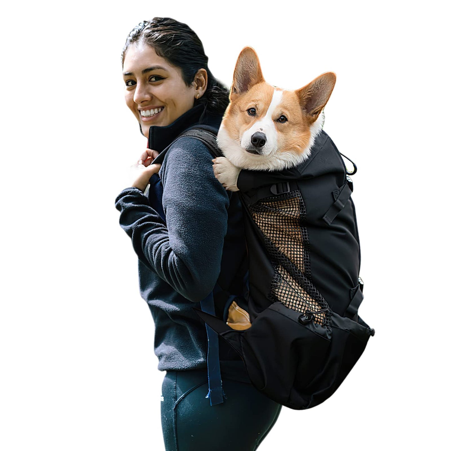 Hundetragerucksack für Outdoor-Aktivitäten, M Schwarz