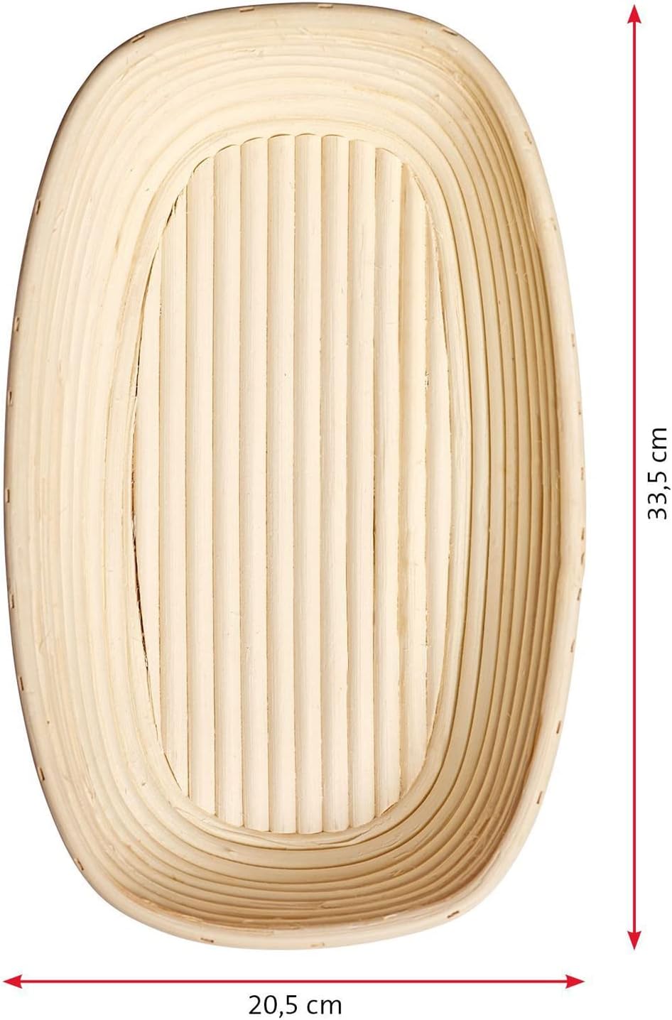 Gärkörbchen-Set, Oval, Ca. 33,5 Cm, mit Bezug Länge: 34 cm