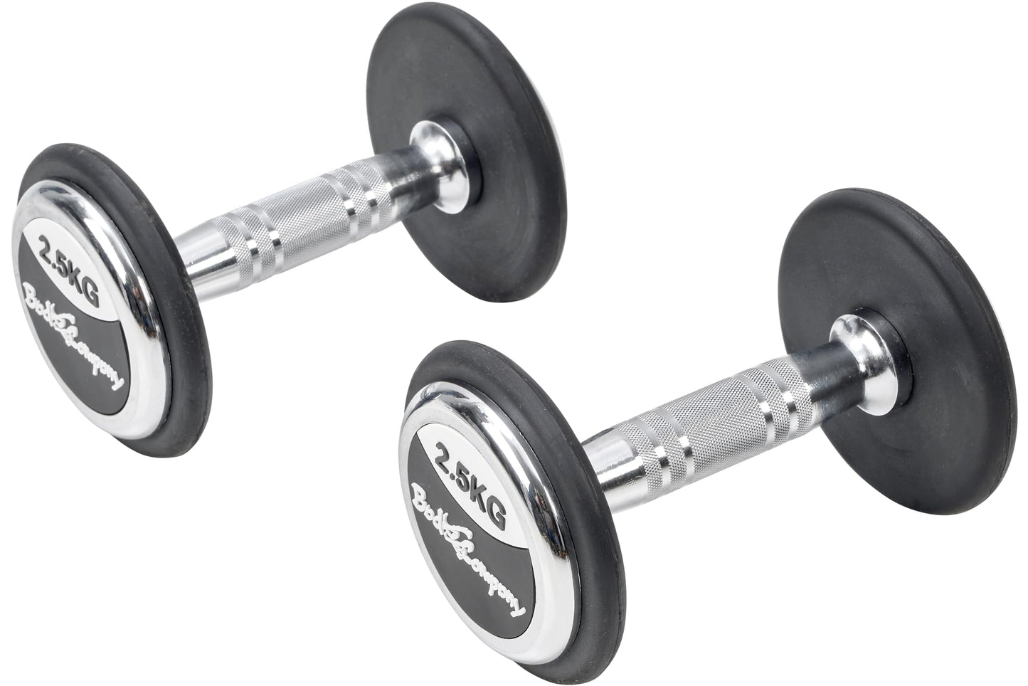 Rundhanteln mit Chrom-Details, 2,5 kg 2er-Set