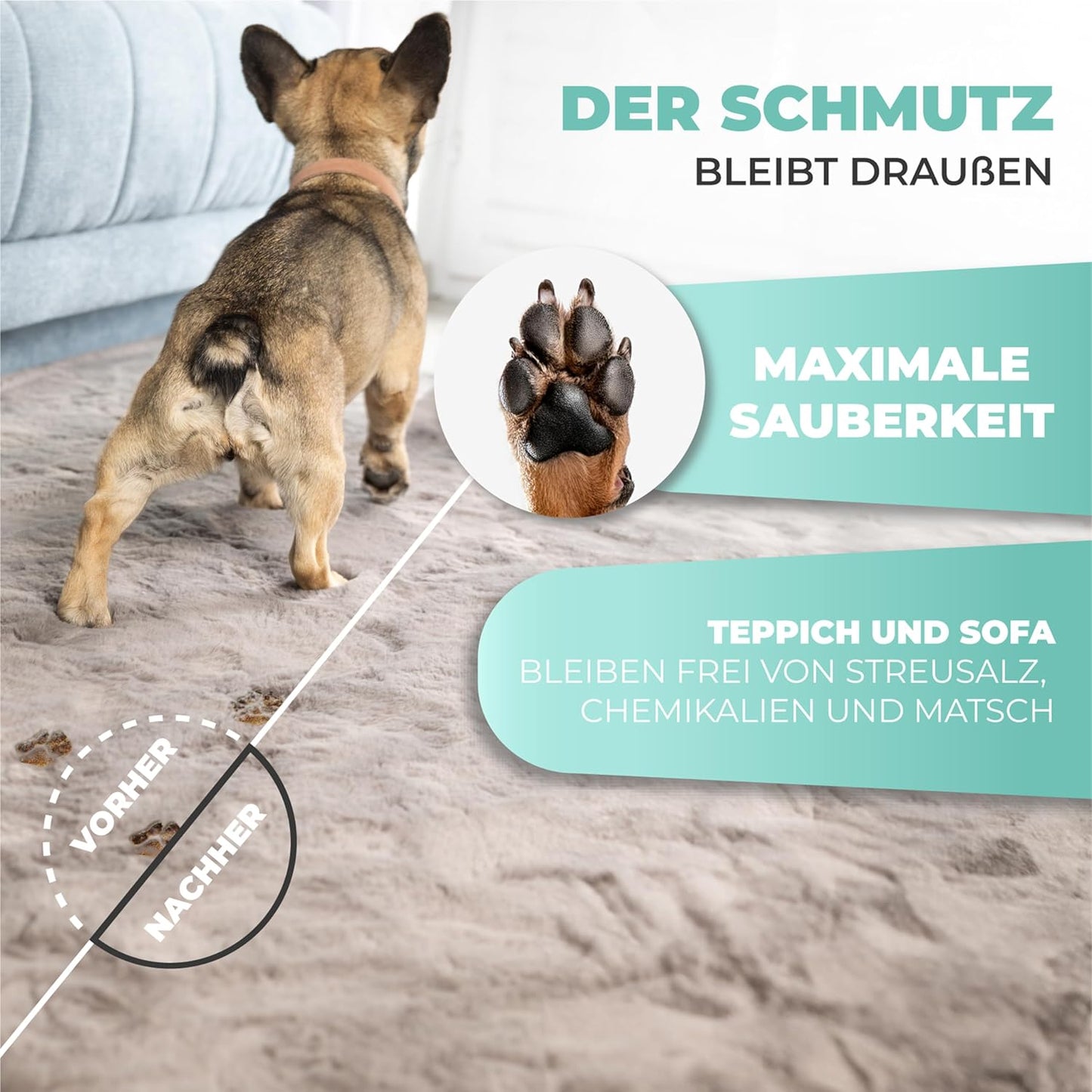 Pfotenreiniger mit Mikrofaserhandtuch, Large