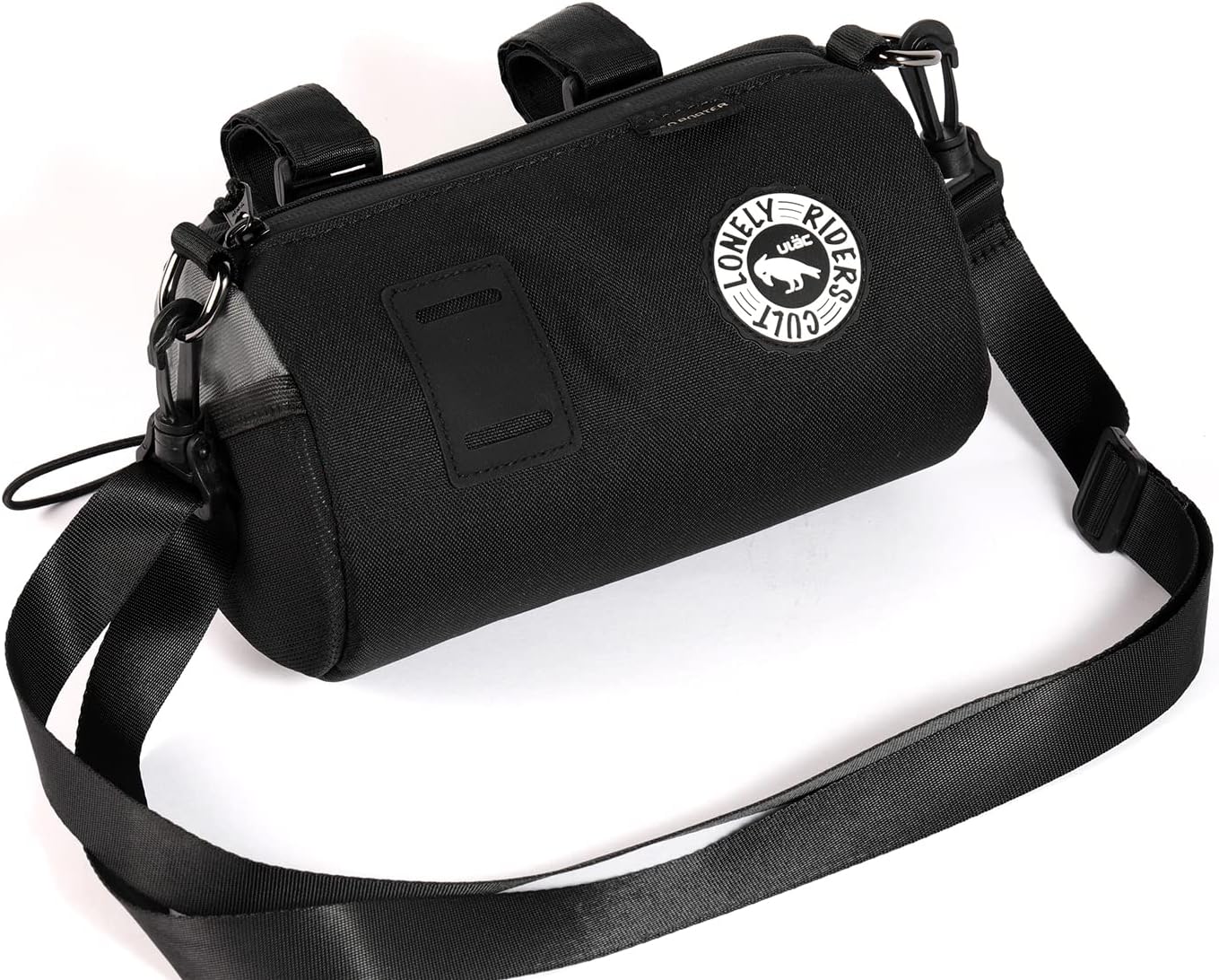 Lenkertasche mit Schultergurt, 2,7 L. Marineblau - Orange