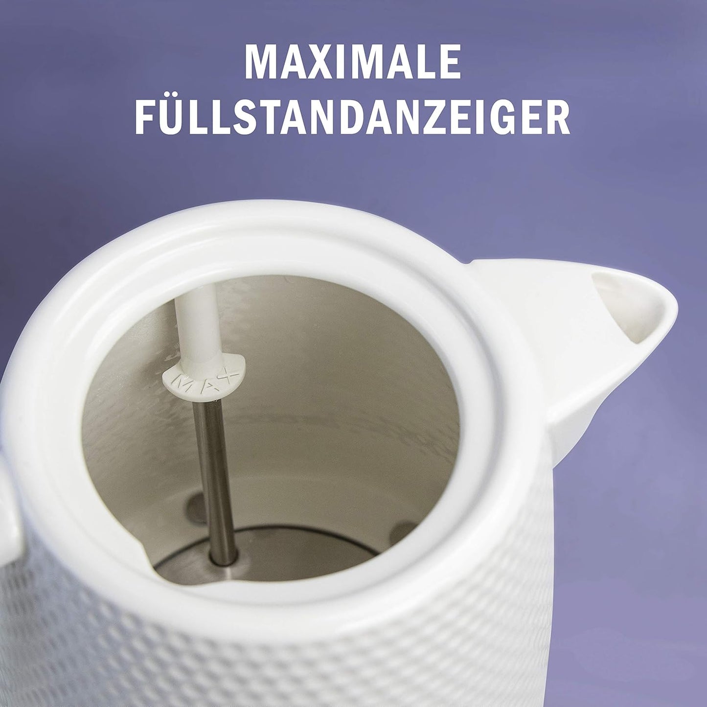 Weisser Schwan - Keramik-Wasserkocher im Retro-Design
