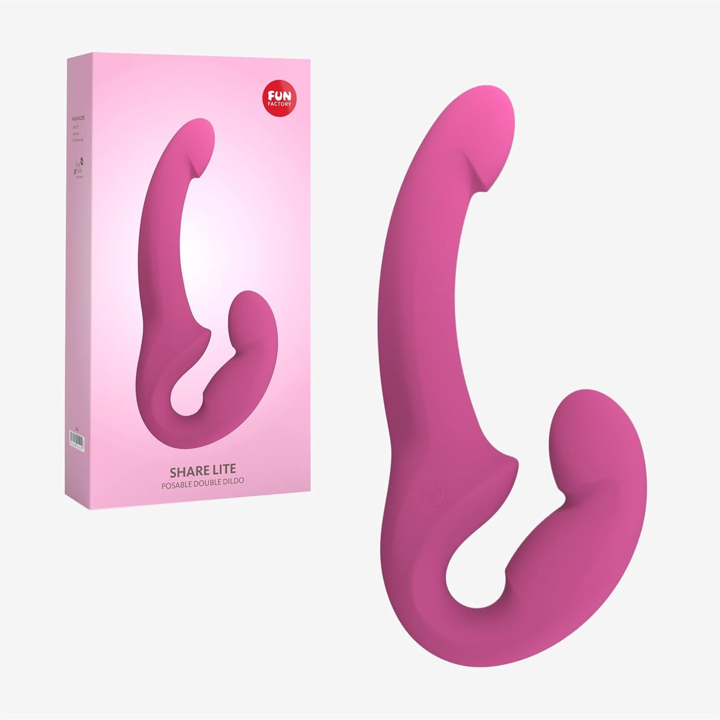 Strapless Doppeldildo SHARE LITE aus Silikon, Blackberry