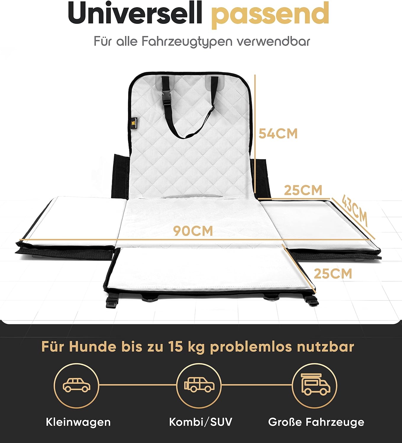 Hundeautositz, Hellgrau