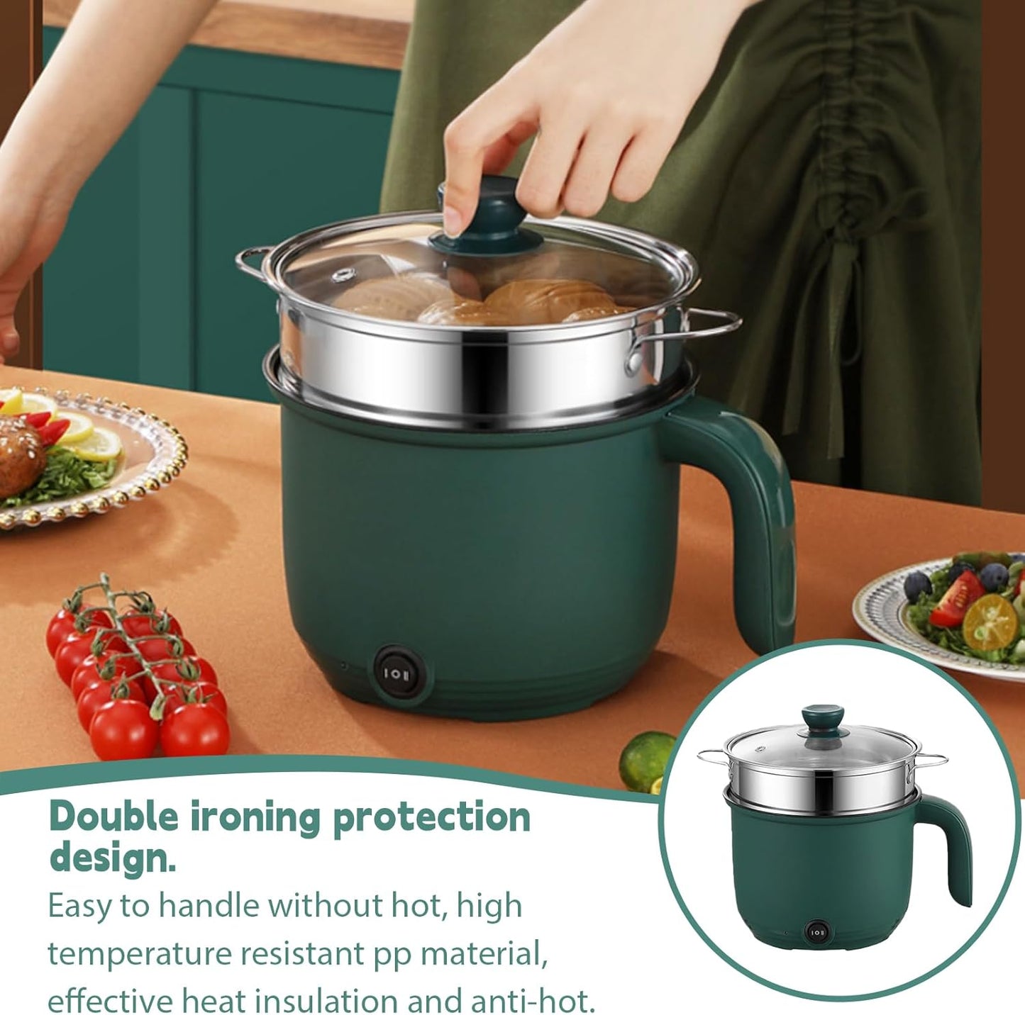Elektrischer Hot Pot mit Dampfgarer