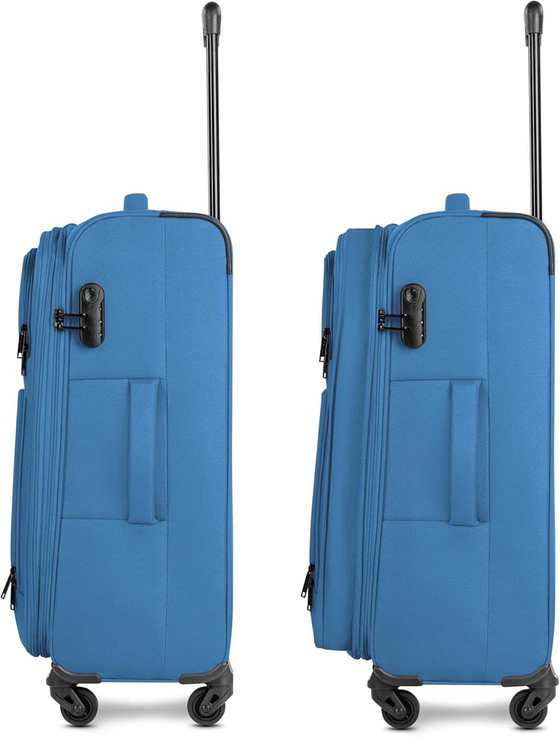 Weichgepäck Koffer-Set, Slate-blue Kofferset (3-teilig) erweiterbar