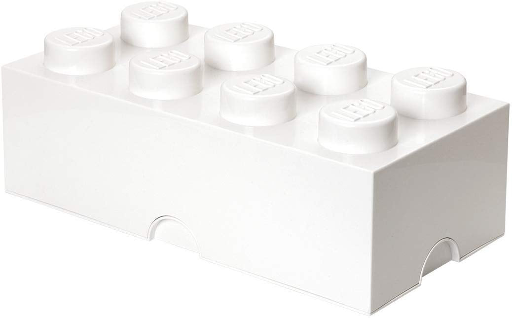 Storage Brick Aufbewahrungsbox mit 8 Noppen, Weiss