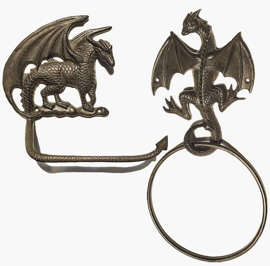 Gothic Dragon Badezimmer-Set, Drachenhalter Set