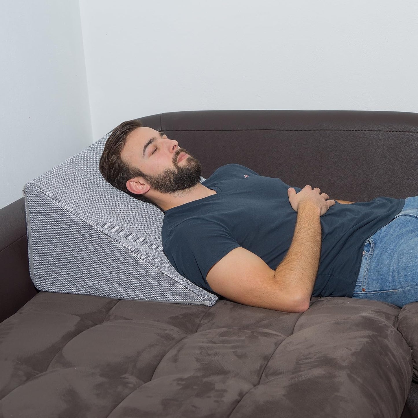 XL Keilkissen für Bett & Couch, Schwarzweiß