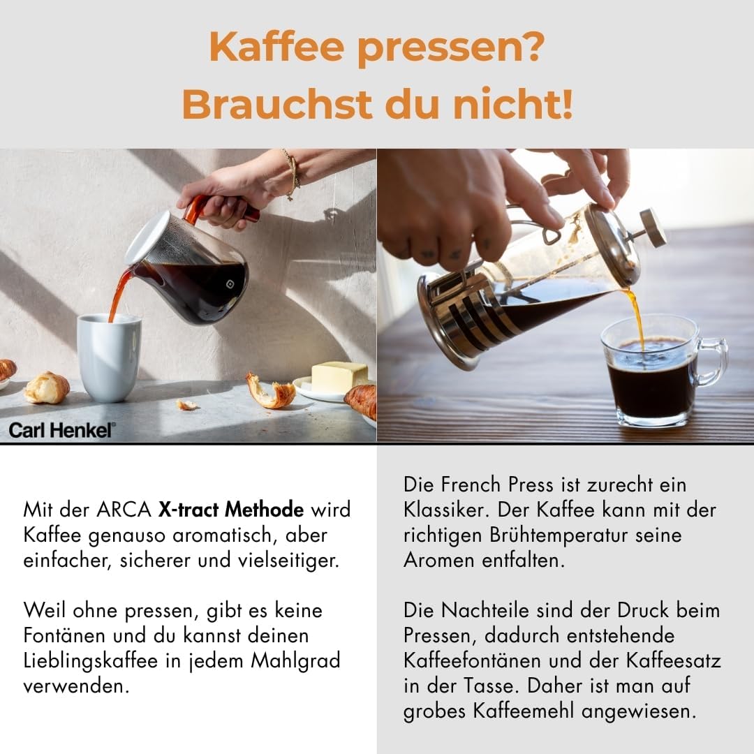 Glas Kaffeekanne mit Edelstahlfilter 1,0l, Amber 1,0 Liter