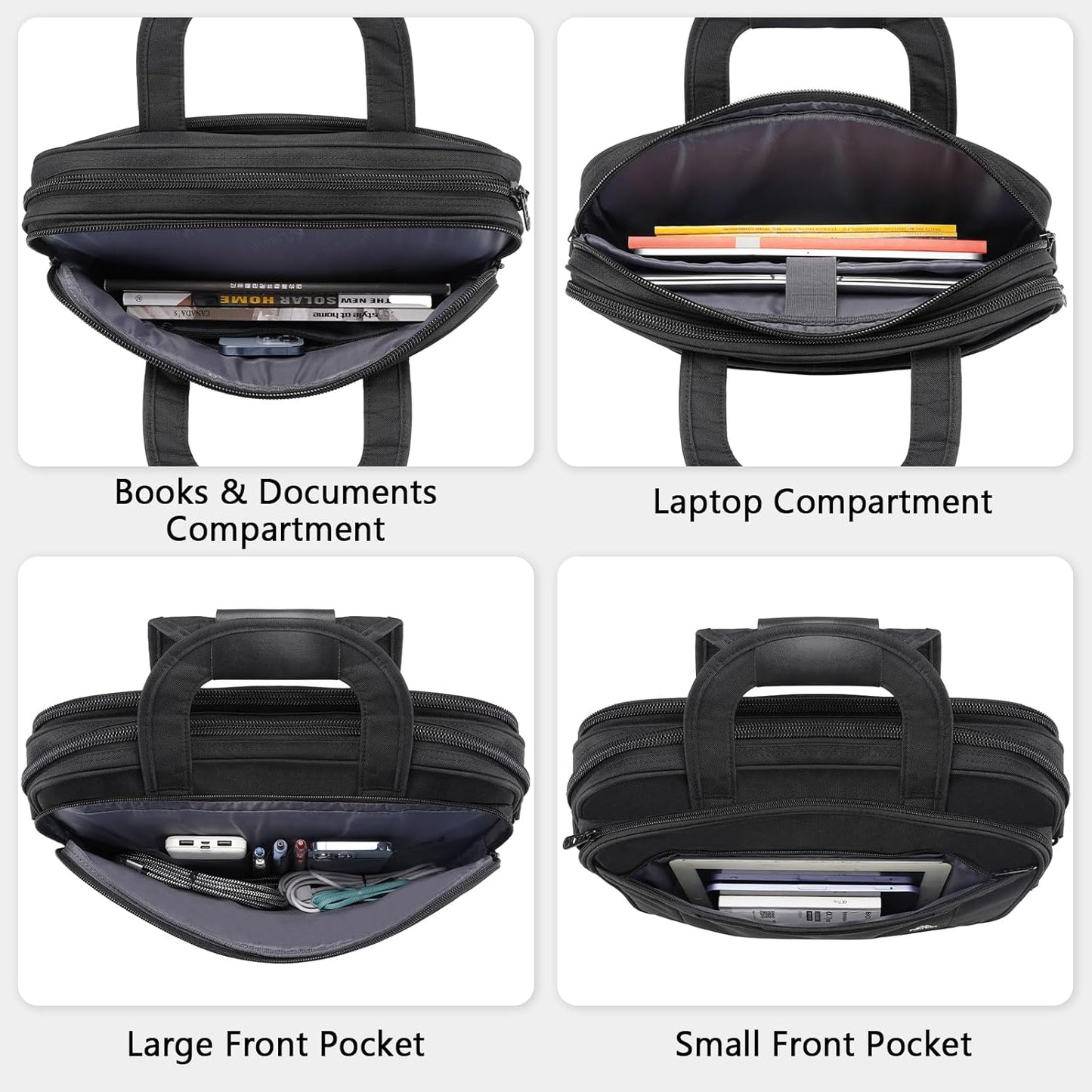 Laptoptasche 15,6 Zoll Aktentasche für Notebook, 15.6 Zoll Schwarz