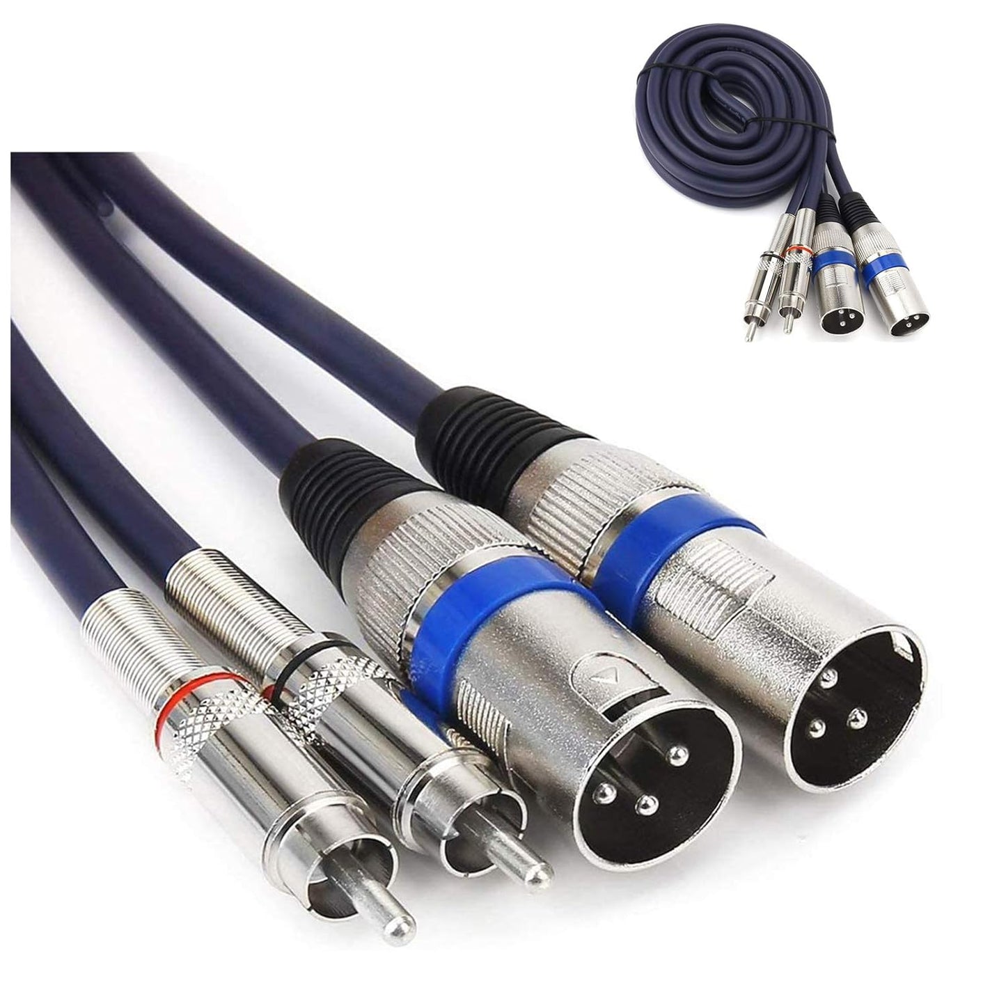 XLR auf Cinch HiFi Stereo Audiokabel (2×1 m), 1m