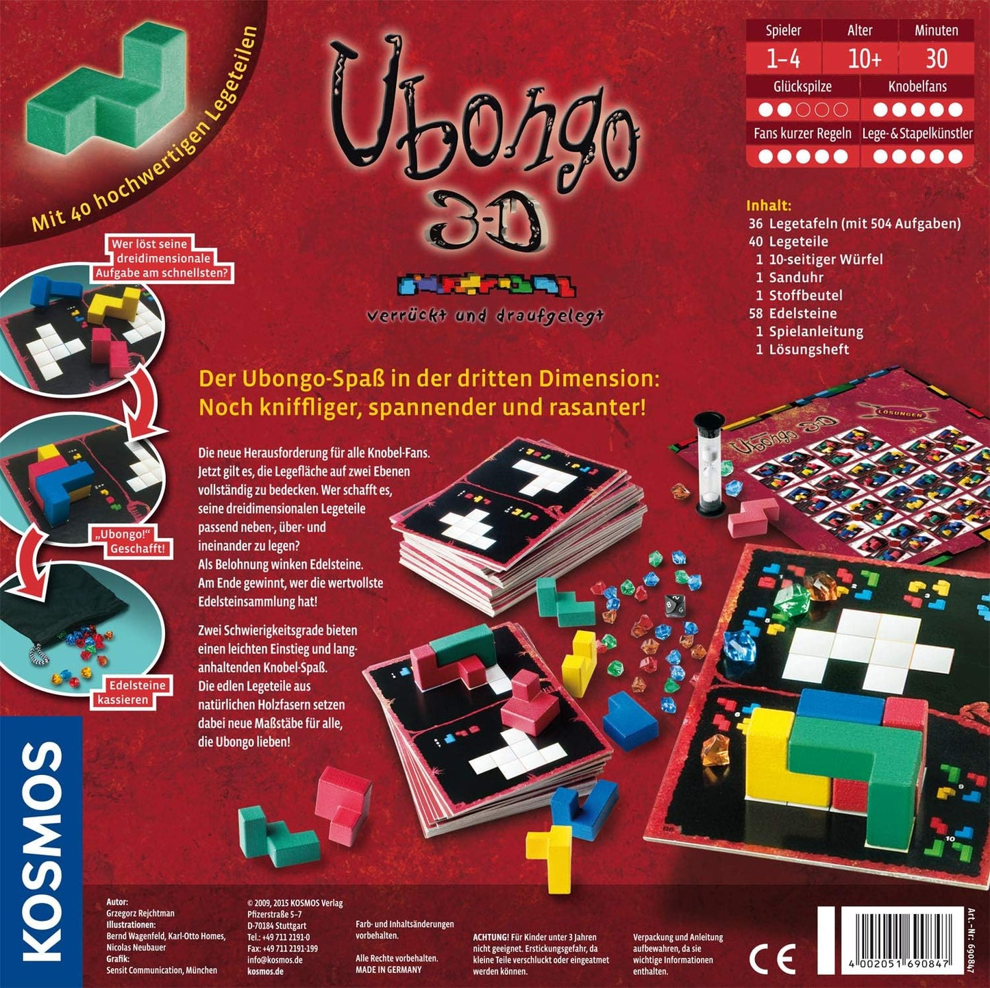 Ubongo 3D Brettspiel für Knobelfans ab 10 Jahren, Vorgänger